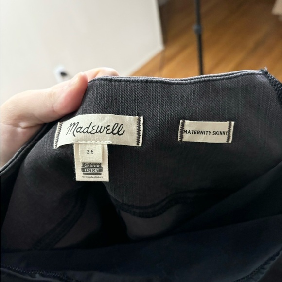 Madewell over the belly maternity skinny jeans distressed grey wash size 26 new - Picture 5 of 7